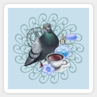 Dove with Black Tea and Perfume Bottle Sticker